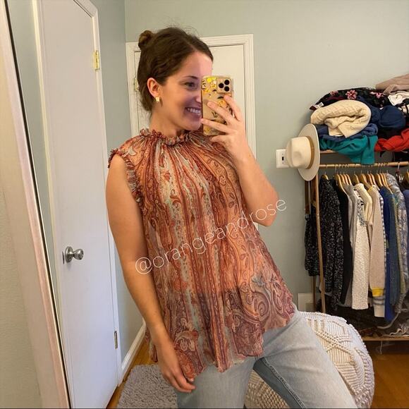 ZIMMERMANN Red Paisley Blouse 1 - Picture 5 of 16